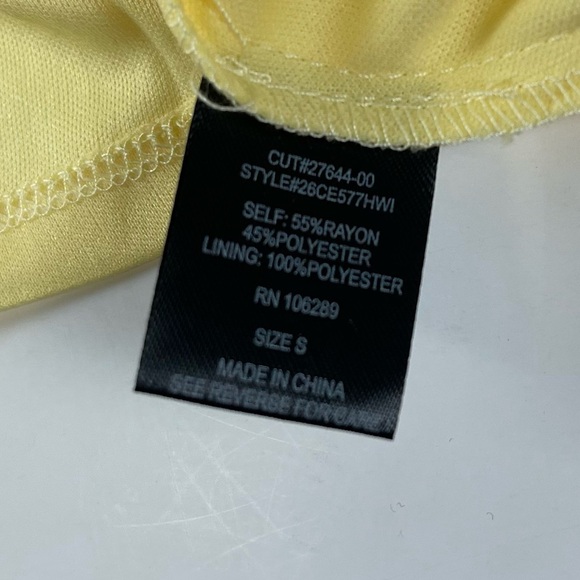 Row A Dress Womens Small Yellow Adjustable Tie Strap NEW NWT - Picture 8 of 13